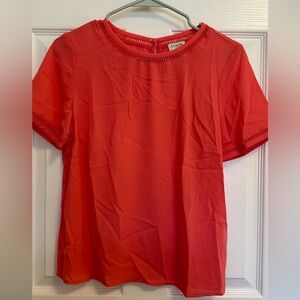 Jcrew factory coral short sleeve blouse